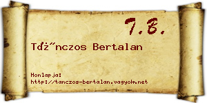 Tánczos Bertalan névjegykártya